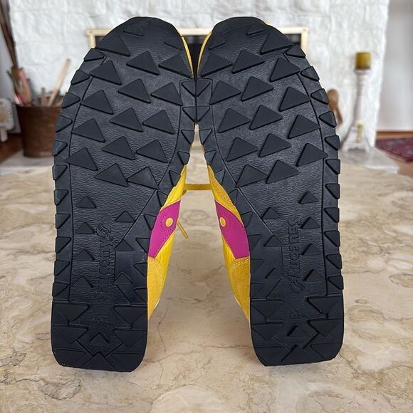 SAUCONY Jazz Original Retro Classic Sneakers Running Shoes Yellow & Pink - Picture 12 of 13